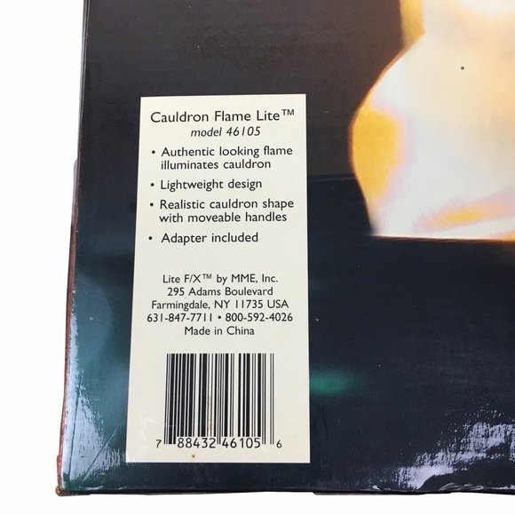 VINTAGE LITE F/X Halloween Cauldron Flame Lite Up Flicker Glow Decoration Spooky - Picture 9 of 16